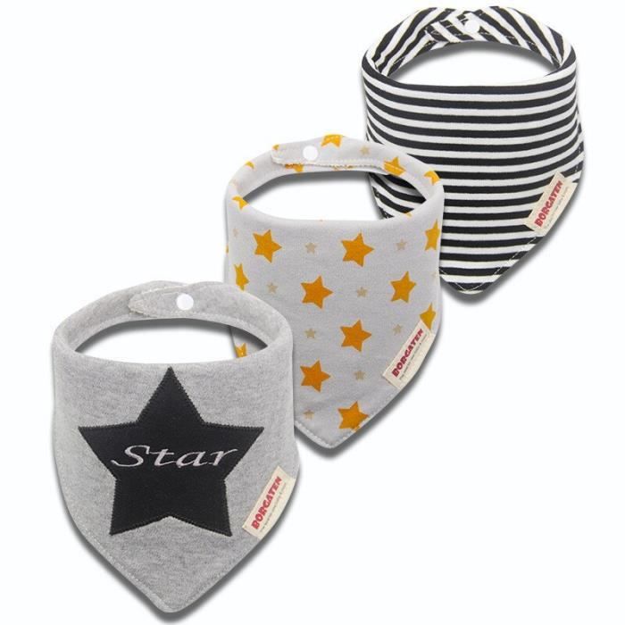 3 Pieces Coton Bio Bebe Echarpe Mousseline Burp Tissu Bandana Bavoirs Nouveau Ne Bebe Garcon Infantile Fille Enfant En B Lm Cdiscount Pret A Porter