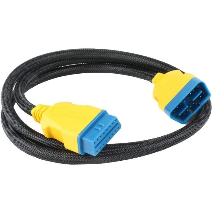 Câble d'Extension OBD-2 Rallonge OBD-II – 16Broches 1.5m Mâle à