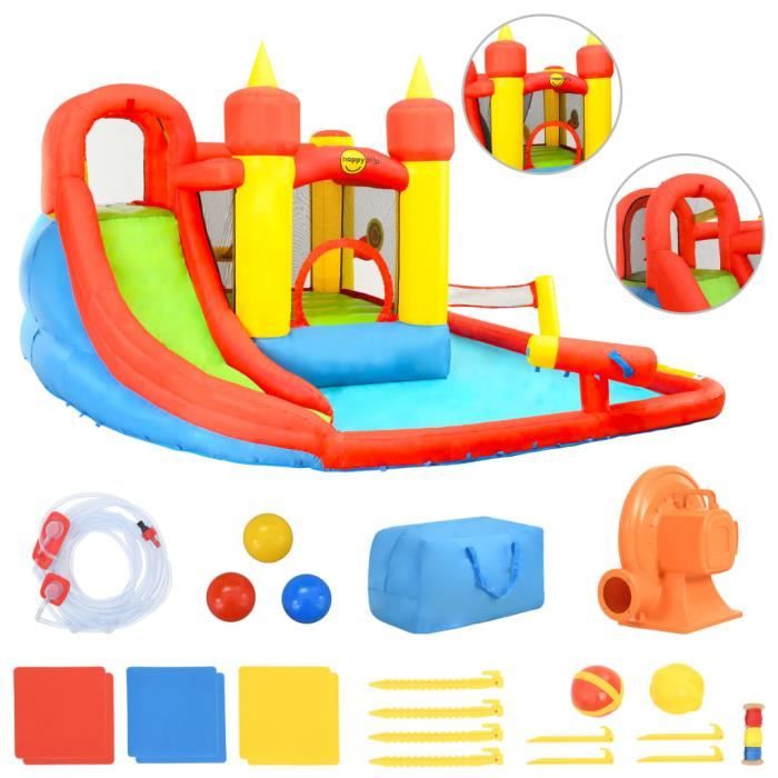 Chateau Gonflable Avec Toboggan Et Piscine 410x385x2cm Pvc Cdiscount Jeux Jouets