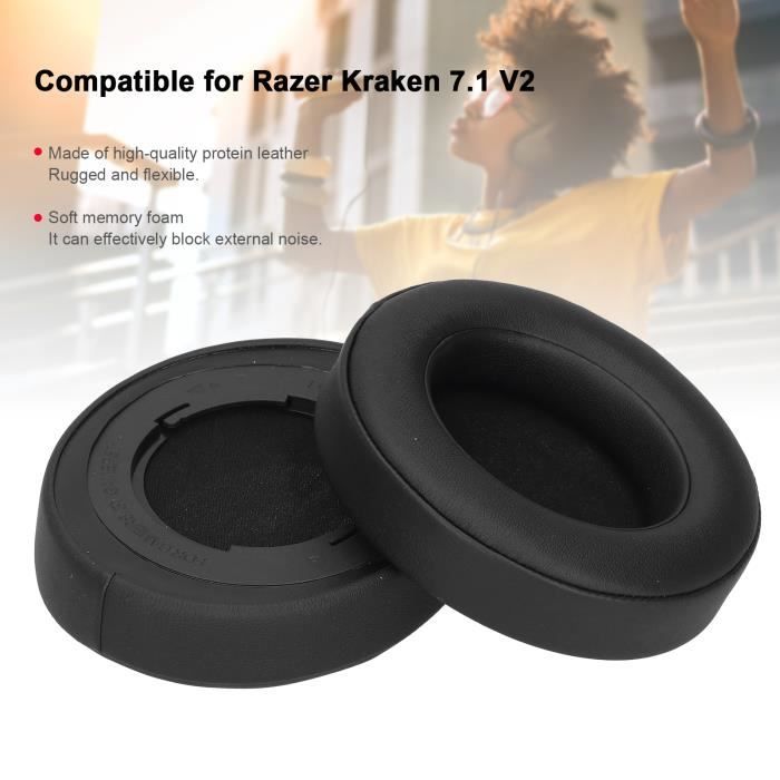 Couvre Oreillettes Pour Razer Kraken 7 1 V2 Oreillette De Casque Fyz 181 Coussins D Oreille Pour Casque De Remplacement Hb040 Cdiscount Tv Son Photo