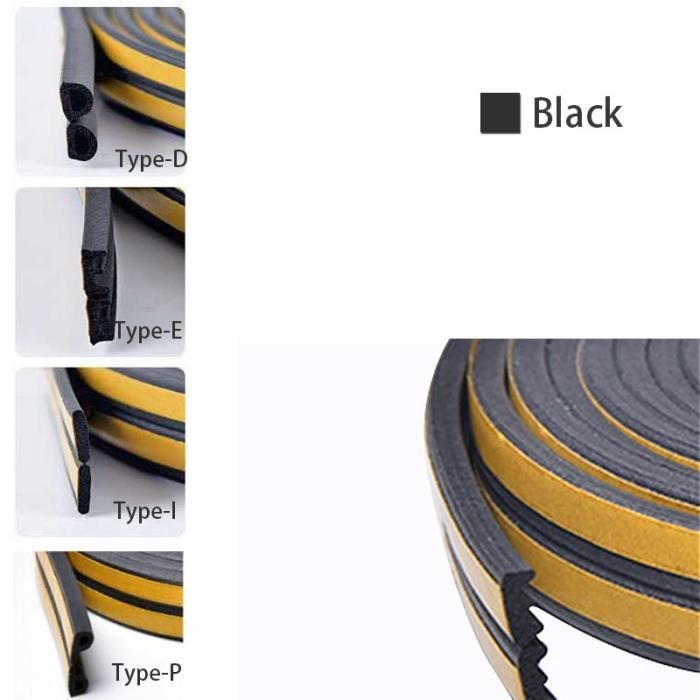 Bande Epdm Lumonic 10m EPDM Bande D'étanchéité Autocollante 30mm X 5mm I Bande Pour Fenêtres Et Portes I Joint De Fenêtre Porte Caoutchouc Pour Protection Contre Bas De Porte