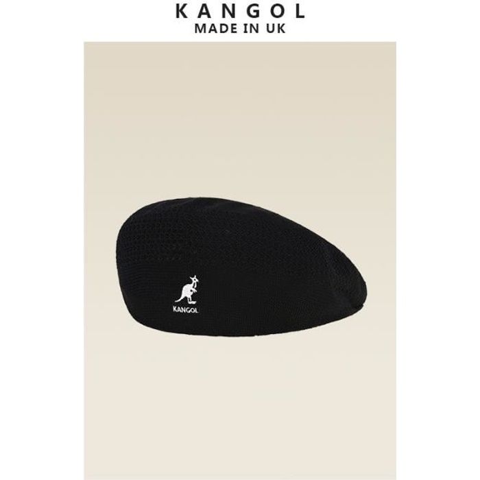 Casquette,Béret de marque Kangol, brodé kangourou, pour hommes et femmes, Section fine, Vintage, casquette - Type Black White Label