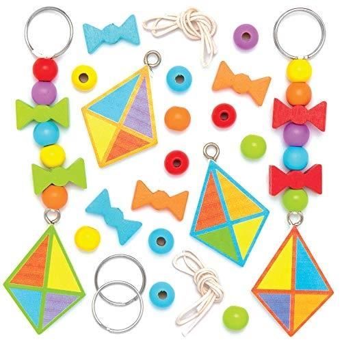 Kits de porte-clés et breloques cerf-volant en bois Kits de porte-clés et breloques cerf-volant en bois