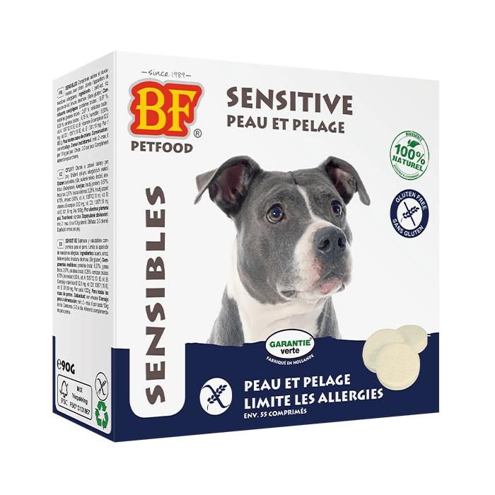BF Petfood comprimés Sensibles Peau et Pelage pour Chien 55 pièces