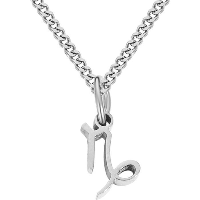 Collier à Pendentif Signe Astrologique Sagittaire En Acier Inoxydable | Bijoux Steel