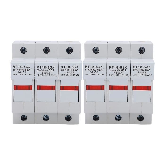 Base De Fusible Tripolaire RT18-32X/3P, Porte-fusible 10 * 38 RT18-32