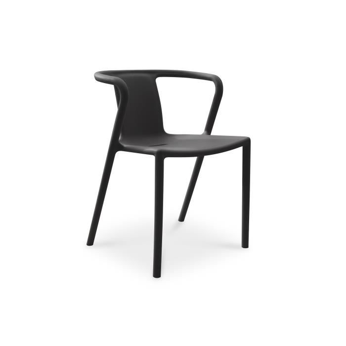 fauteuil de jardin - city garden - diego-ft - polypropylène - gris anthracite - contemporain