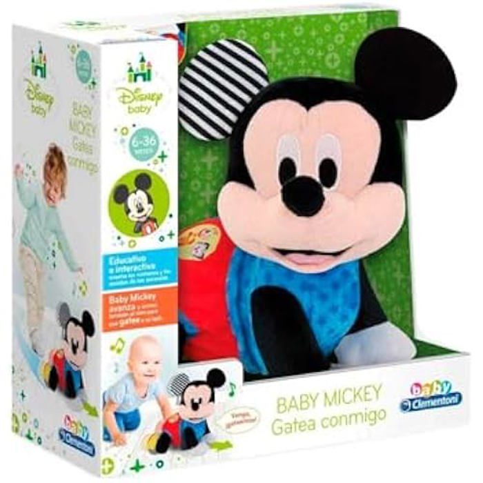 Clementoni – Baby Mickey Lightin Plush – Peluche Multicolore Officielle – Jouet Doux Pour Bébés