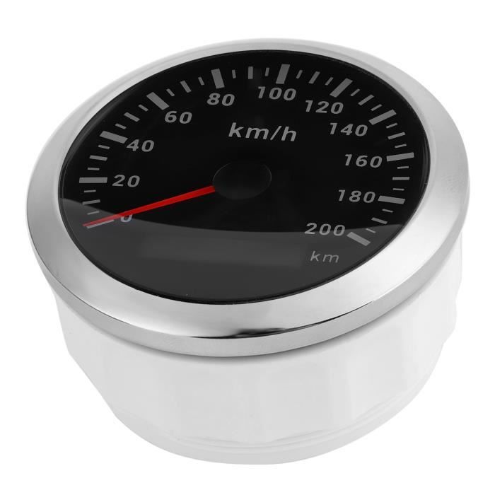 Compteur De Vitesse Kilométrique 60mm Noir - Custom Harley, Café Racer - Neuf
