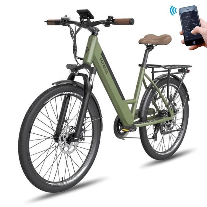 Vélo électrique 26'' Fafrees F26 Pro avec contrôle APP - 250W 36V 10ah - Suspension avant -Écran LCD intelligent-vert