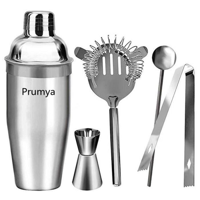 BB07732PRUMYA Shaker à Cocktail Professionnel 5Pcs Kit Cocktail Shaker