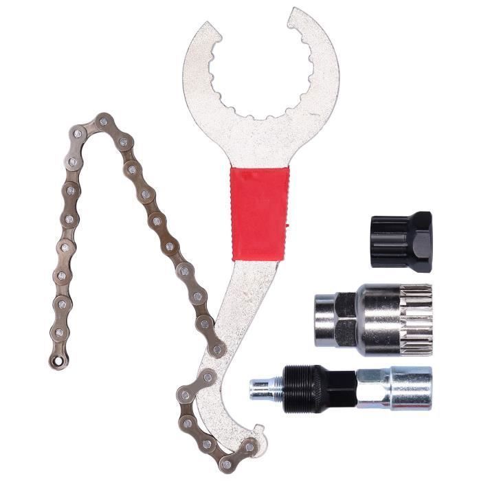 Kit de réparation de vélo - démonte cassette, pignon et clé fond de Kit de réparation de vélo - démonte cassette, pignon et clé fond de
