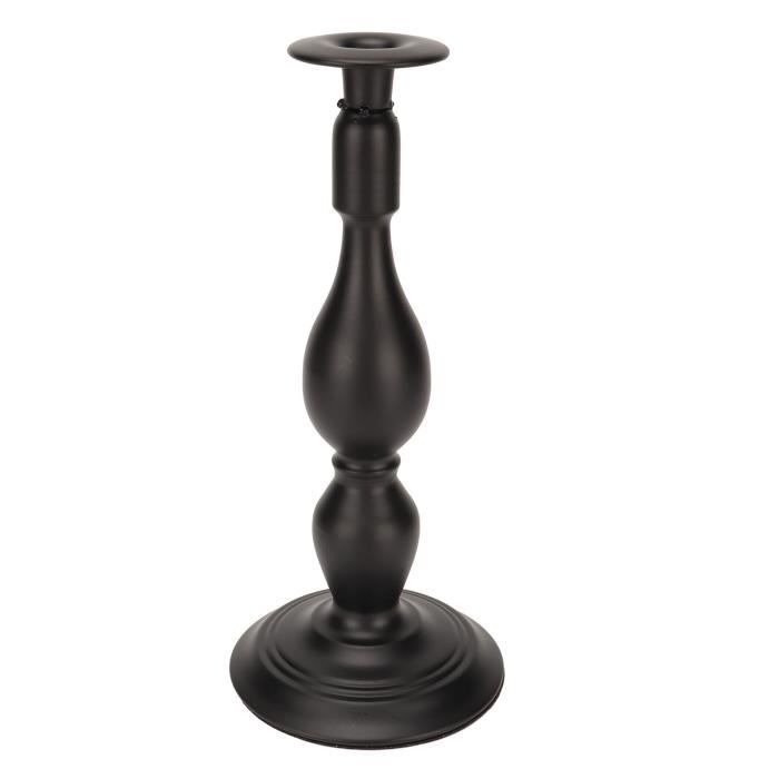 Lot 2 Bougeoirs Pilier En Métal Noir - Plaque Bougie Pour Cône Encens, Mariage & Décoration Intérieure