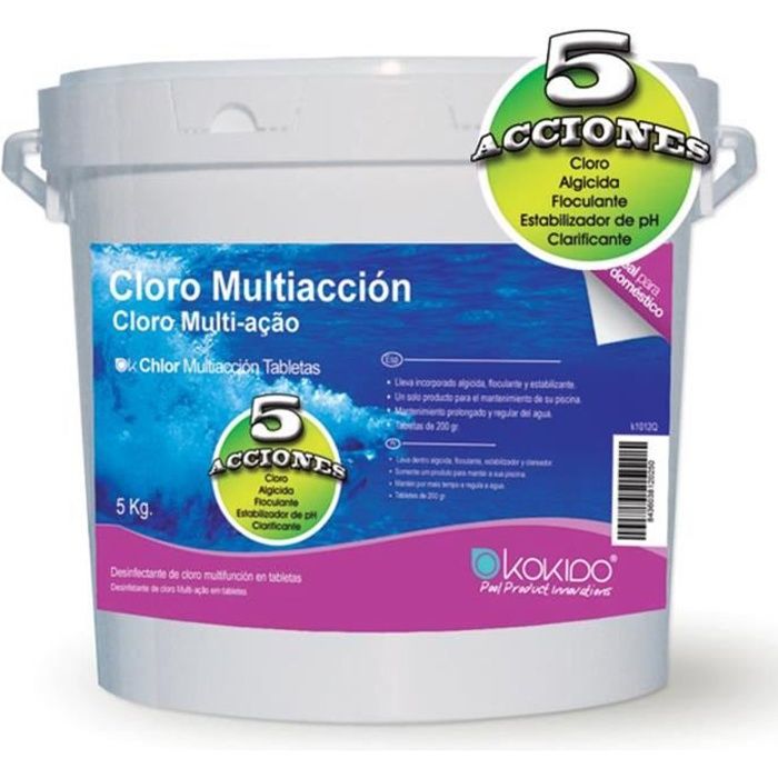 Chlore Multifonction K2O 5 Actions 5 Kg