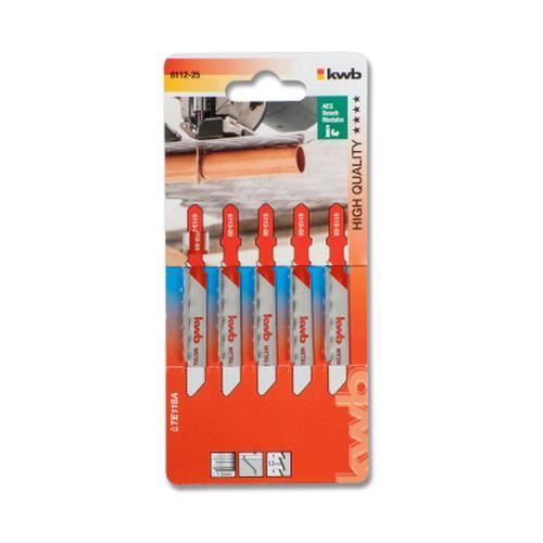 Kwb 611225, Jigsaw blade, Tôle métallique, Acier rapide, Orange, Acier inoxydable, 1,2 mm, 7,6 cm