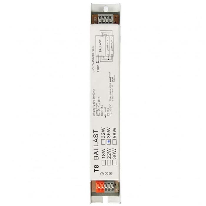 Ballast Électronique T8 2x36W | Démarrage Instantané | Pour Tubes Fluorescents | Économie D'Énergie