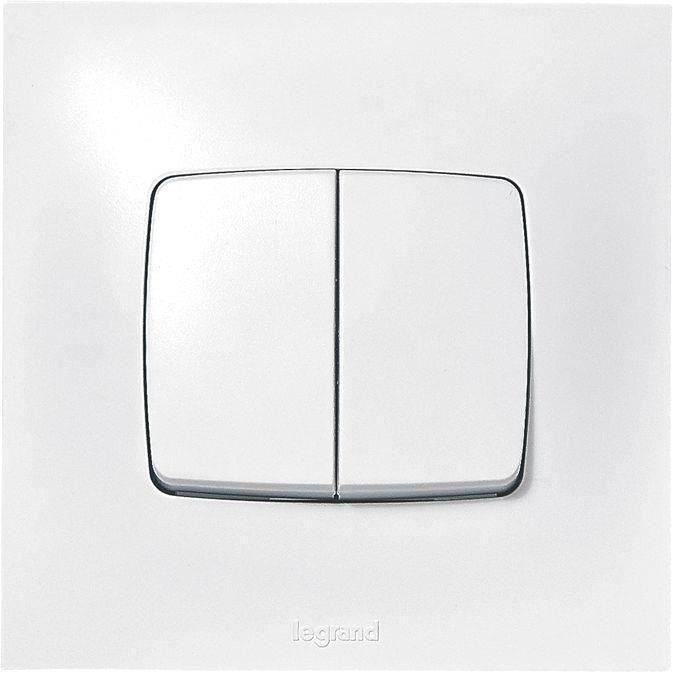LEGRAND Neptune double poussoir - Blanc