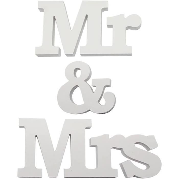 Décoration Mariage Acrylique "Monsieur & Madame" - Lettres Centre De Table 28 Cm, Personnalisables, Made In France - 12