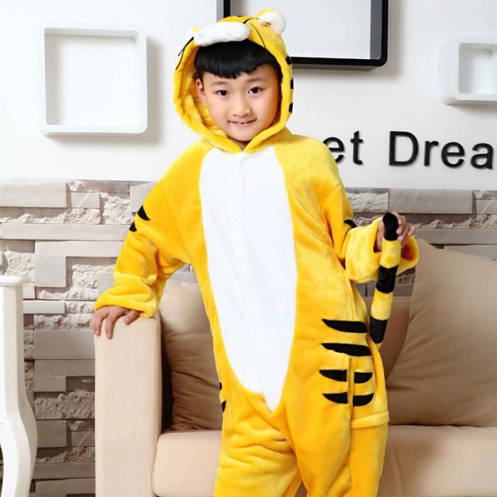 Grenouillère Déguisement Enfant Animaux - Flanelle Douce - Pyjama, Cosplay, Halloween, Noël - Garçon Fille
