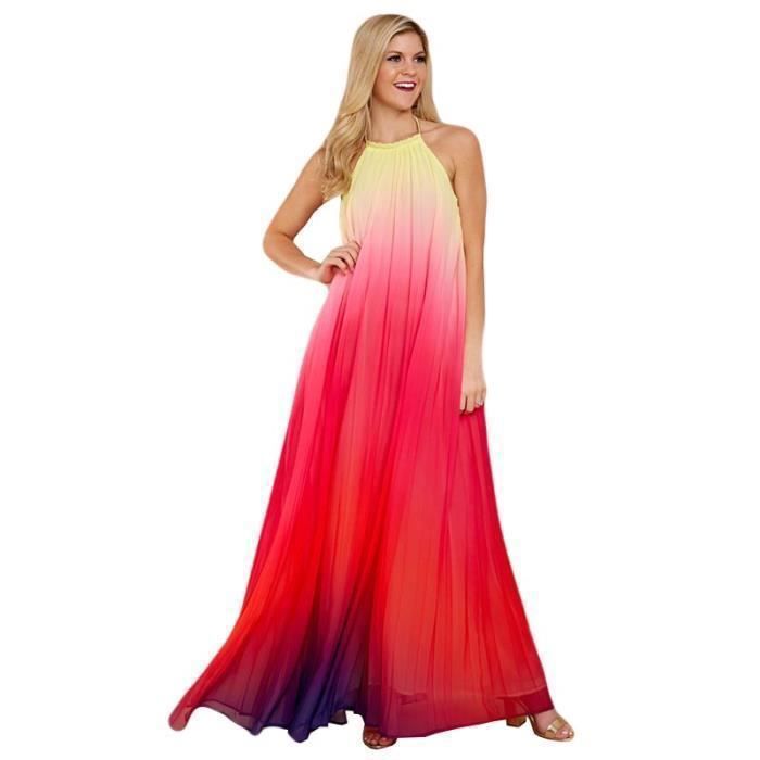 Robe Femme Longue Sexy Sans Dos Robe Mousseline Femme De Plage