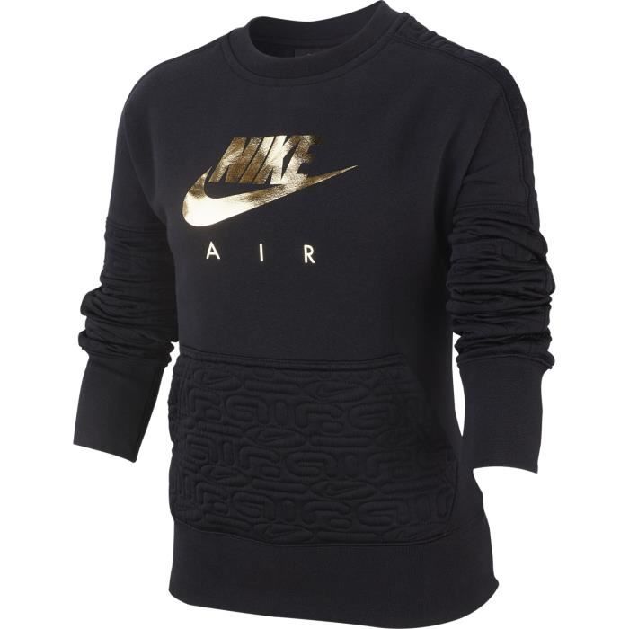 Sweat Nike Air noir / or enfant fille