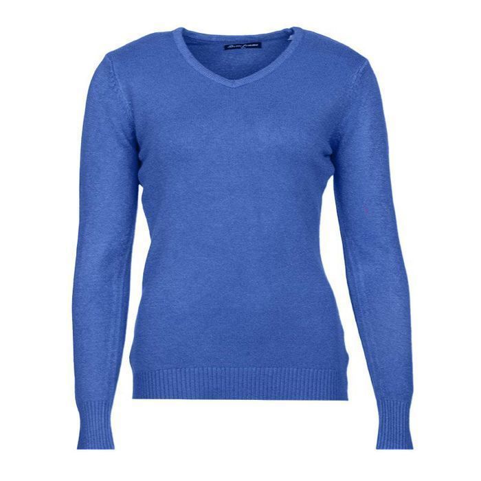 Pull Femme Col V Hiver - 100% Polyester, Léger Et Chaud - Coupe Ajustée, Pour Superposition élégante - 11