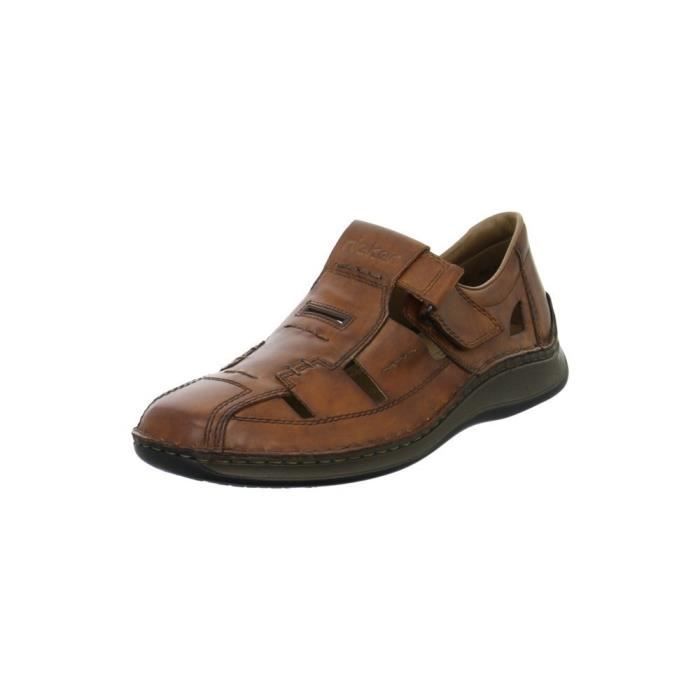 Rieker Baskets Homme - RIEKER - Sandalen 42 - Couleur Marron - Talon Plat - Fermeture Lacets