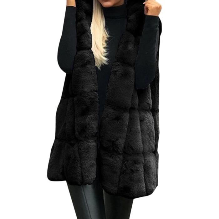 Doudoune Longue Femme Sans Manches - Capuche, Zippée, Légère Et Chaude | Manteau D'hiver élégant Pour Extérieur