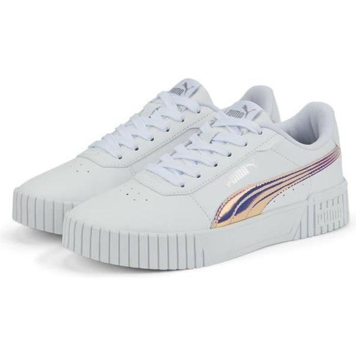 Puma ENFANT CARINA HOLO JR - Baskets basses - blanc argent/blanc