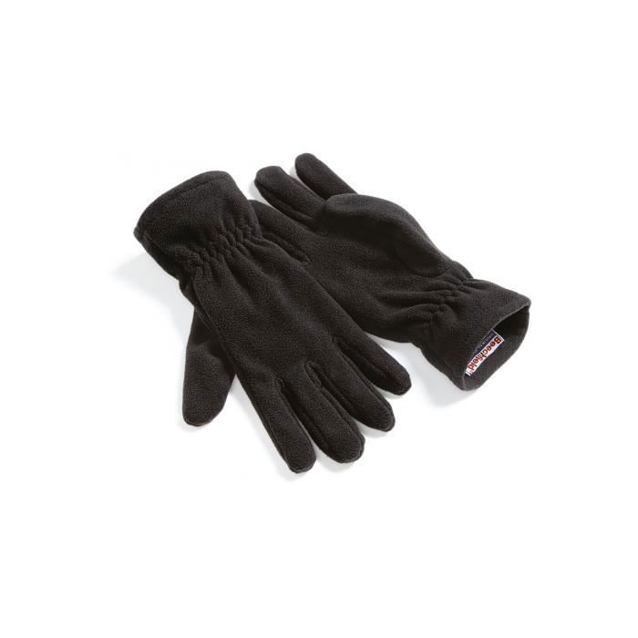 Gants Beechfield Alpine Suprafleece - Noir - XL - Homme - Anti-boulochage et ultra-isolant
