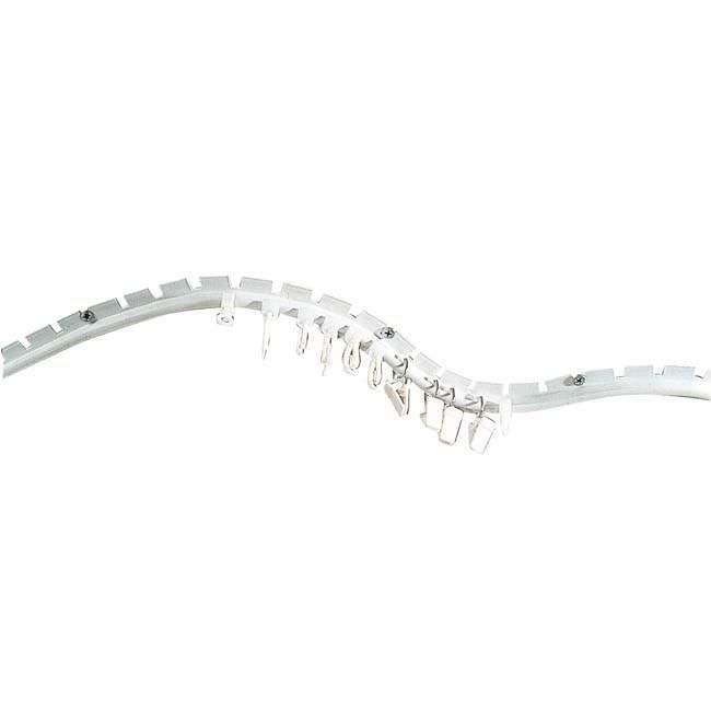 Rail de Rideaux Flexible PVC Longueur 500 cm Finition Blanc Set Complet