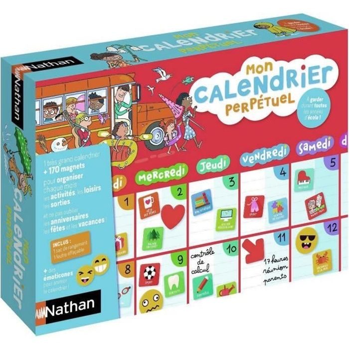 Janod - Mon Semainer Magnétique - Jouet Educatif en Bois 45 x 45