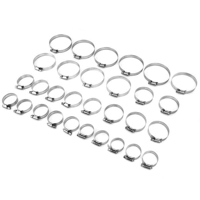 Lot De 24 Colliers De Serrage 10-12mm - Pinces Pour Filet Ombrage Serre, Jardin Et Bâches Plastique
