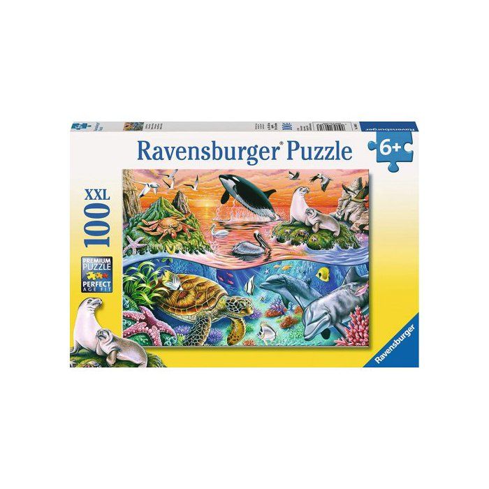 Puzzle XXL 100 Pieces Les Animaux Marins / Ocean - Dauphin - Orque ...