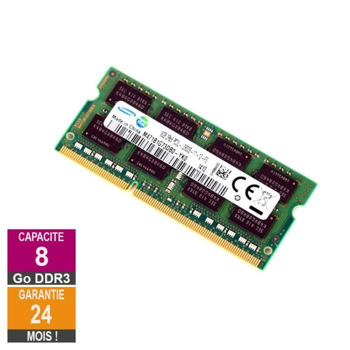 Barrette Mémoire 8Go RAM DDR3 Samsung M471B1G73DB0-YK0 SO-DIMM