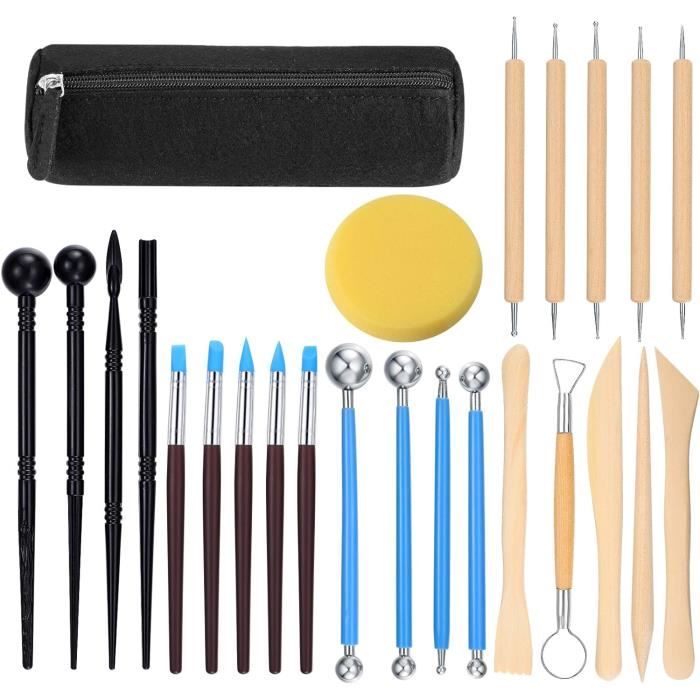 Thinp Ensemble de 10 outils en argile polymère, outils de sculpture en Thinp Ensemble de 10 outils en argile polymère, outils de sculpture en