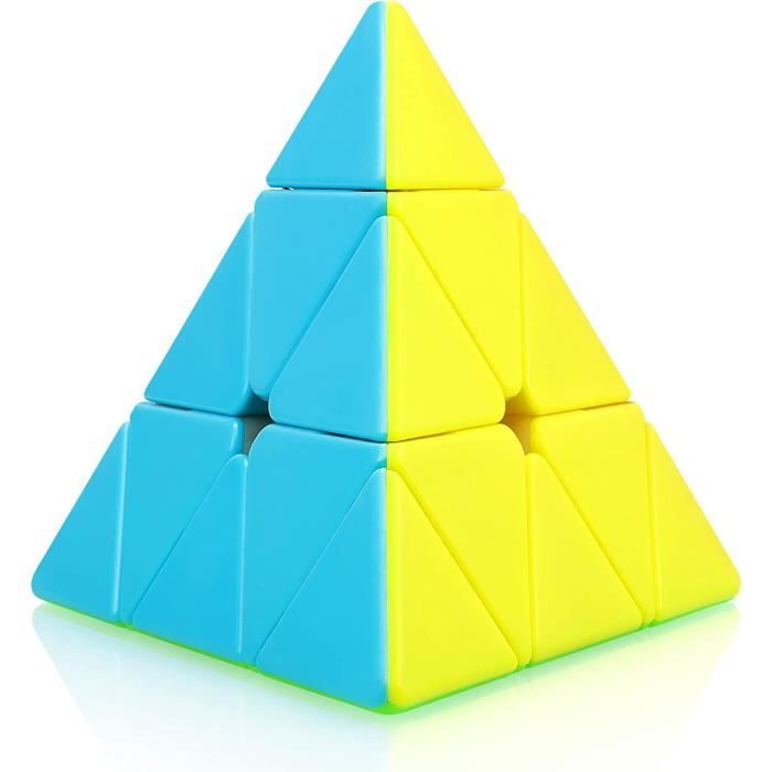 TOYESS Pyramide Cube 3x3 less, Triangle Cube 3x3x3 Pyraminx Speed Cube ...