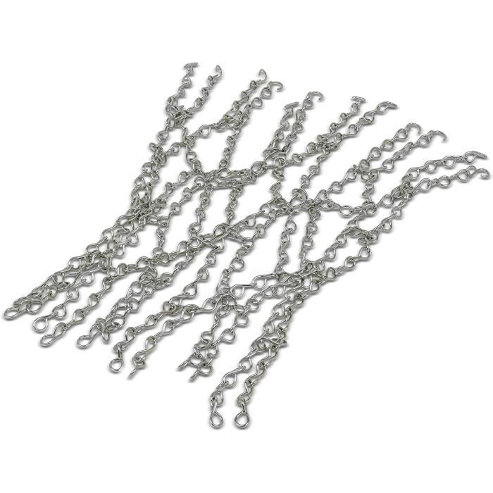 Filet De Basket Métallique – Chaîne En Fer, Anti-Rouille, 12 Boucles, 33x55 Cm – Intérieur/Extérieur, Entraînement Pro