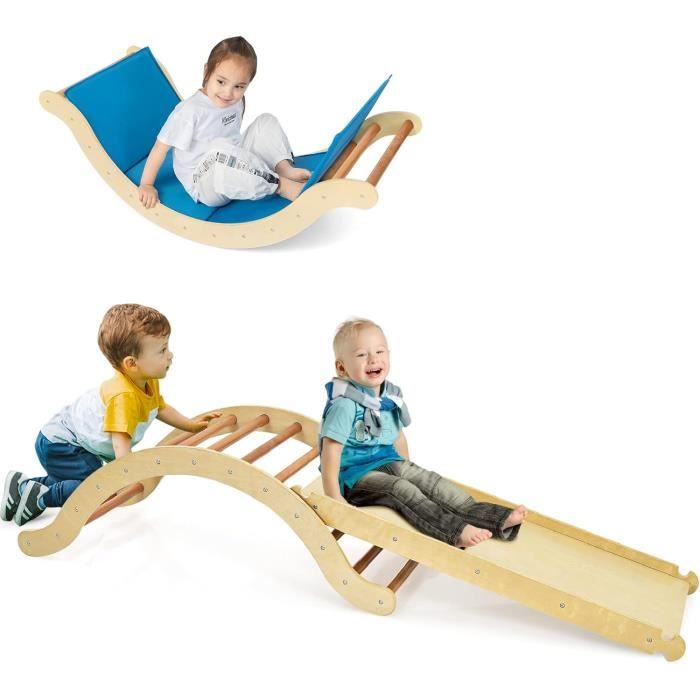vente unique 2 en 1 Chaise à Bascule Enfants avec Siège et Dossier Lisses Arche