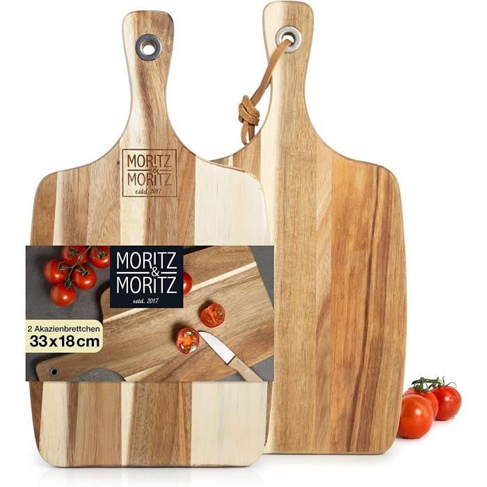 Moritz & Moritz Planche à Découper En Bois D'Acacia Massif 40 X 30 Cm - Planche Service Fromage Durable