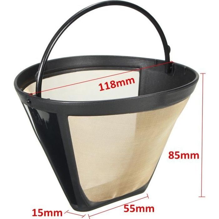 Filtre à Café Thé Permanent Réutilisable Pr Machine à Café 10 12 Coupe Cafetière