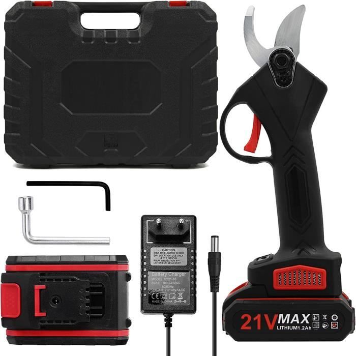 Yofidra Sécateur Électrique Télescopique 2-en-1 Puissant - Ébrancheur 30mm, 2 Batteries 3000mAh, Moteur Brushless 300W, Écran LCD, Portée 4.2m Pour Arbres Fruitiers
