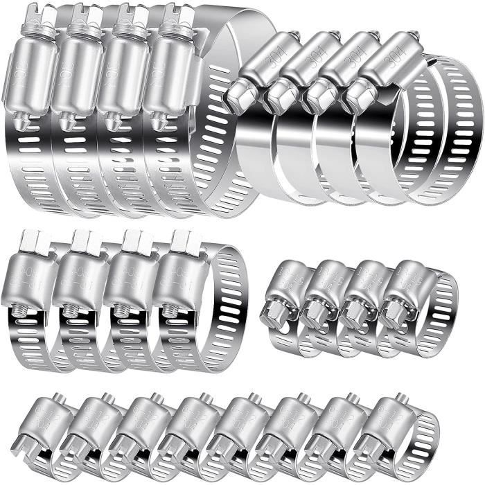 Lot 10 Colliers De Serrage Double Fil Acier Inoxydable Réglables - Pinces Tuyaux 94-100 Mm - Serre-Joints Robuste Anti-Rouille Pour Eau, Gaz, Jardin