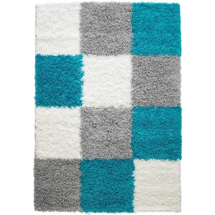 Tapis à Poils Longs RugVista Corinna 140x200 Cm - Blanc/Multicolore, Doux, Certifié OEKO-TEX, Pour Chambre Enfant - 9