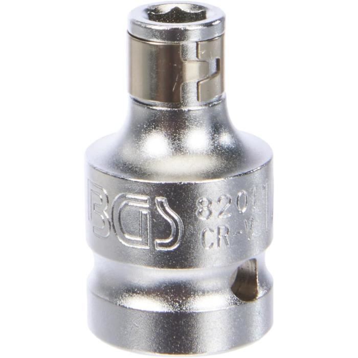 Famex 10695 Lot De 2 Adaptateurs Pour Clé à Douille – Conversions 1/4'' Vers 3/8'' Et 3/8'' Vers 1/2'' Carré