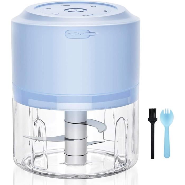 Mini hachoir électrique de 100 ml 250 ml, sans fil, rechargeable, mini coupe-oignons, légumes Mini hachoir électrique de 100 ml 250 ml, sans fil, rechargeable, mini coupe-oignons, légumes