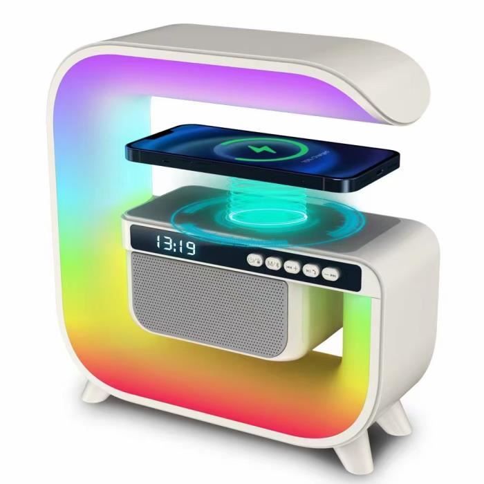 Enceinte Bluetooth LED Elehot – 20W, Son 3D Sunround, Lumière Intégrée