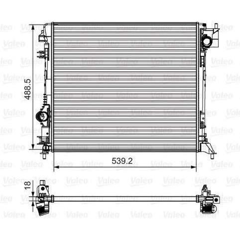 Radiateur moteur Nissan qashqai II - VALEO - 735625