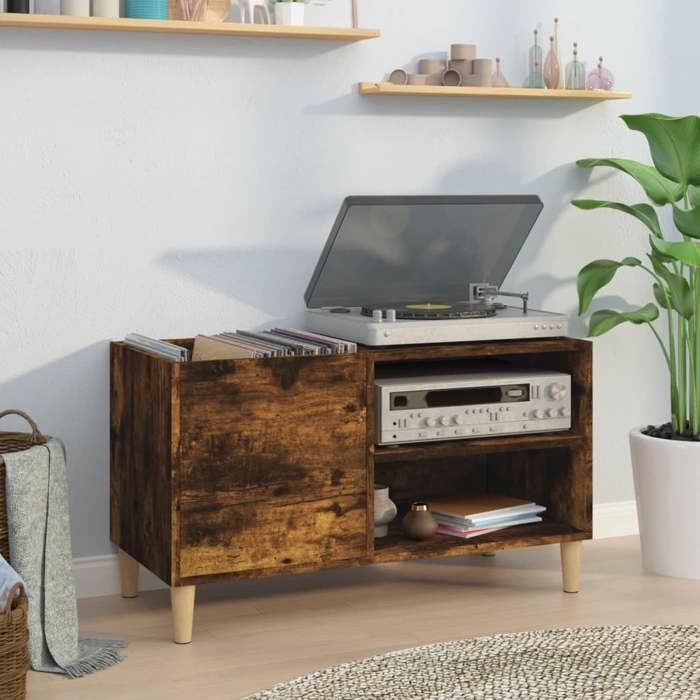 vidaXL Armoire à Disques Meuble de Classement avec Pieds Armoire de Rangement Organisateur de Maison Salon Intérieur 831946