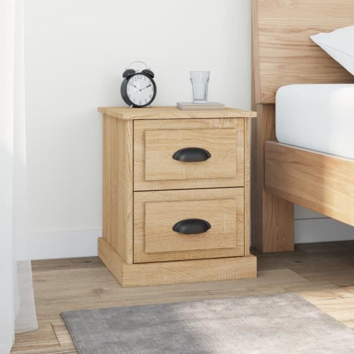 Tables de chevet - lot de 2pcs - chêne sonoma 39x39x475cm bois ingénierie A16151
